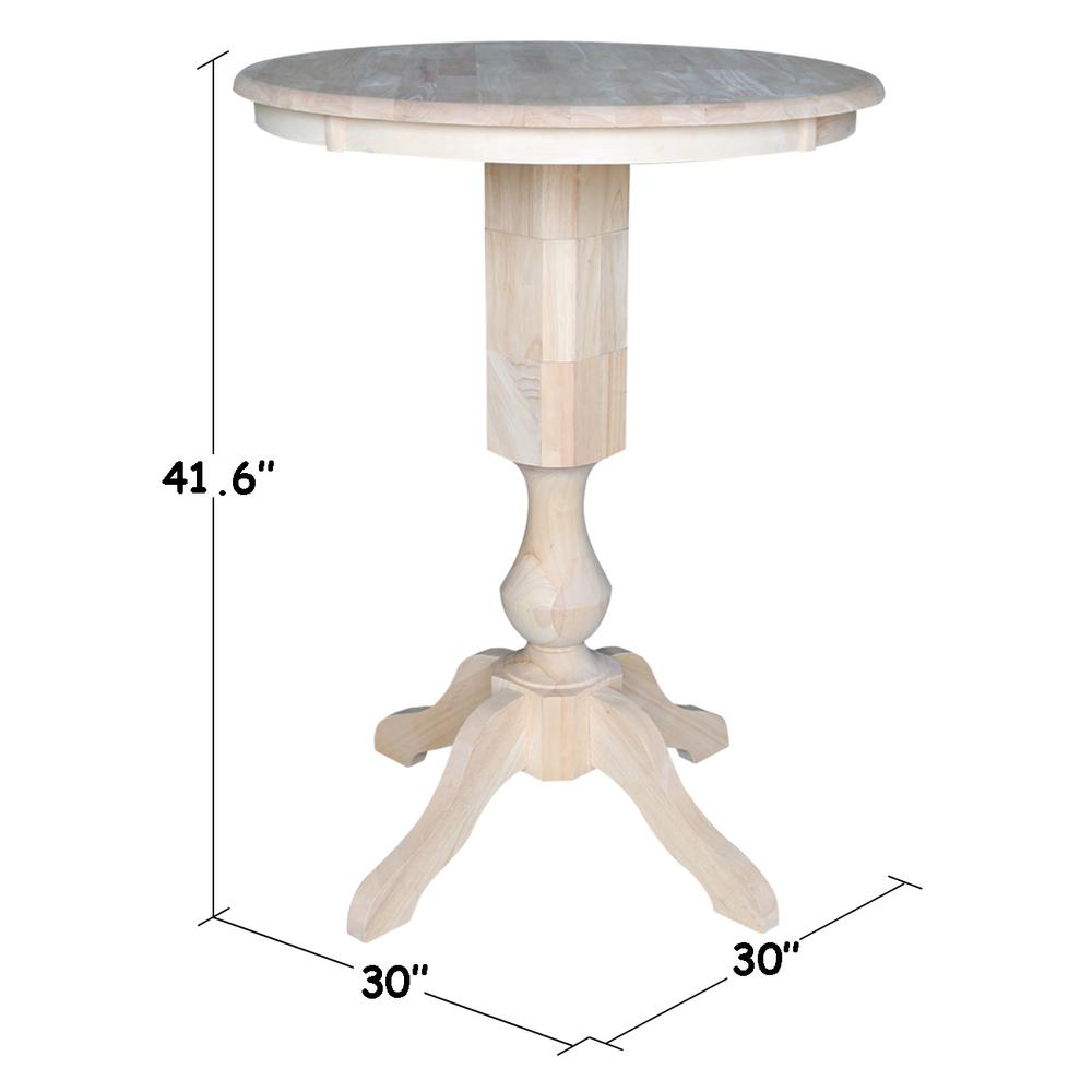 30" Round Top Pedestal Table - 34.9"H