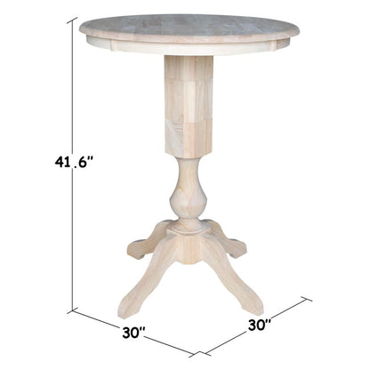 30" Round Top Pedestal Table - 34.9"H