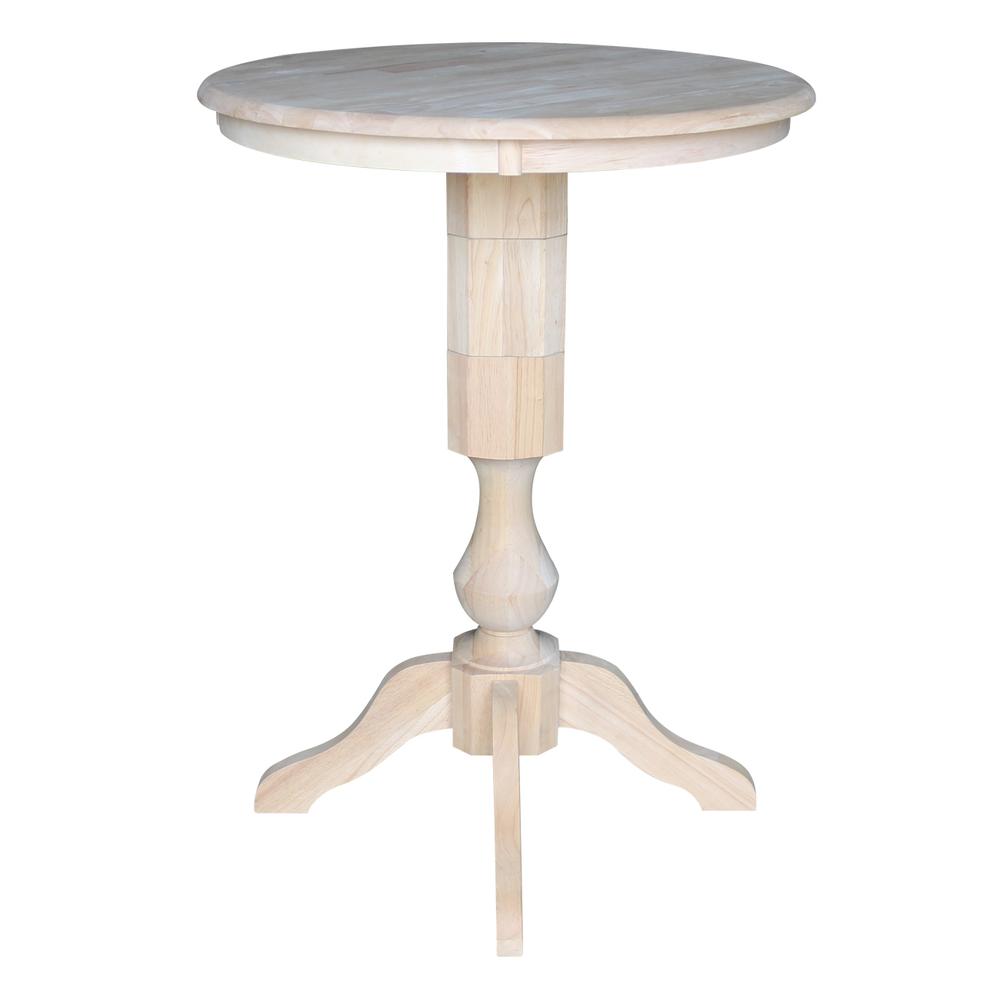 30" Round Top Pedestal Table - 34.9"H