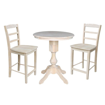 30" Round Top Pedestal Table - 34.9"H