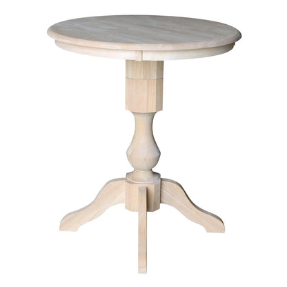 30" Round Top Pedestal Table - 34.9"H