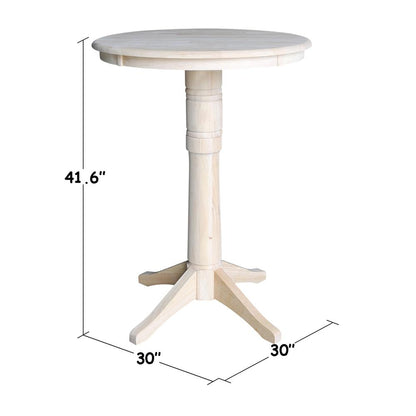 30" Round Top Pedestal Table - 28.9"H