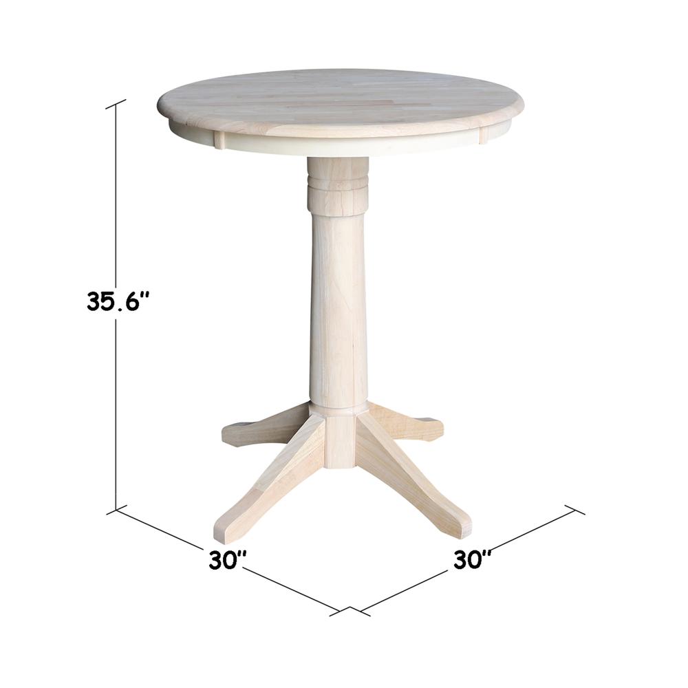 30" Round Top Pedestal Table - 28.9"H