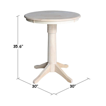 30" Round Top Pedestal Table - 28.9"H