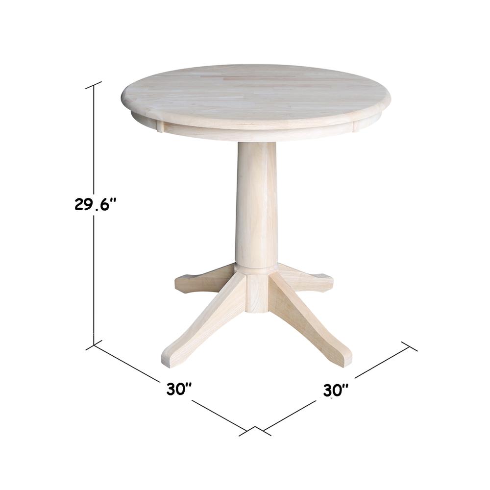 30" Round Top Pedestal Table - 28.9"H