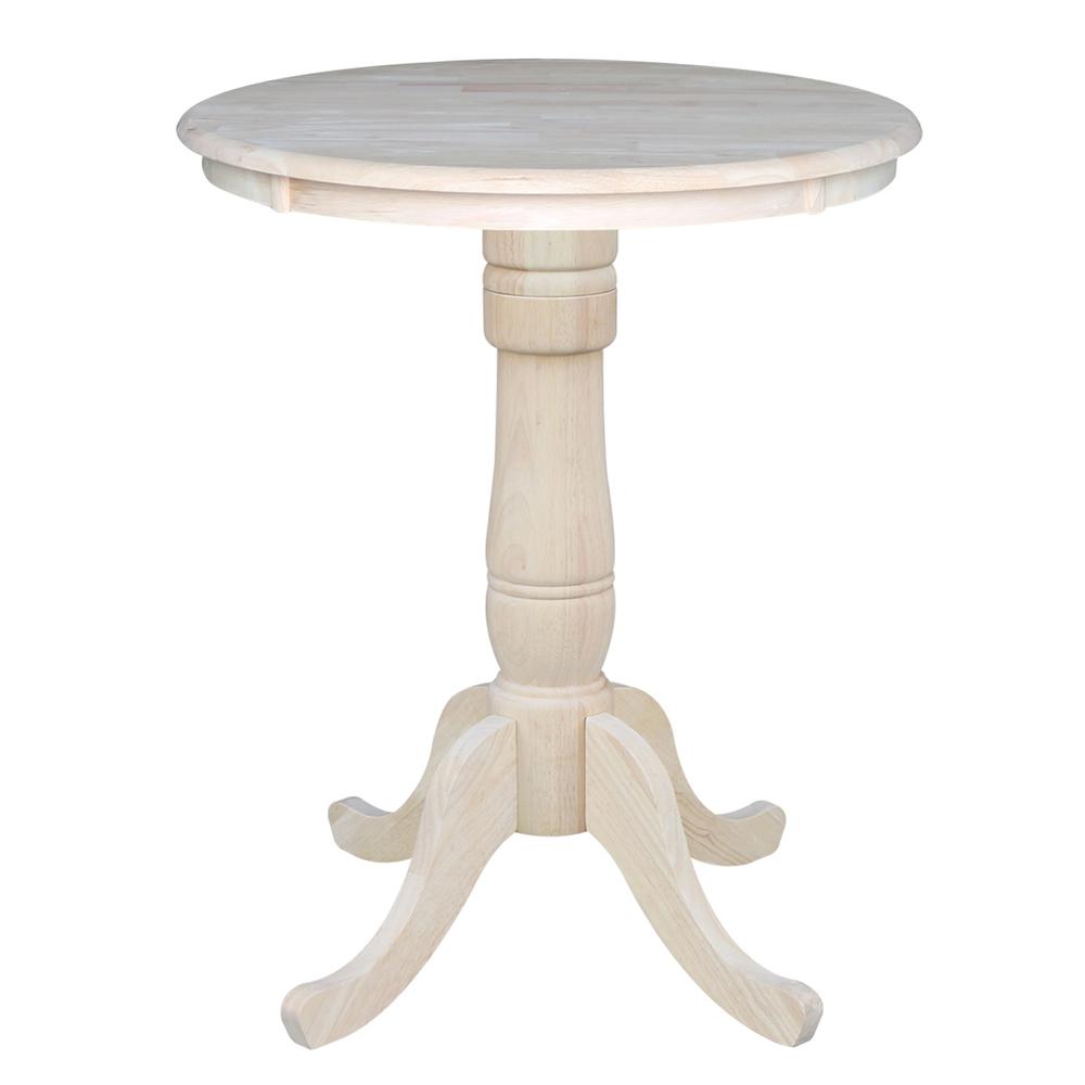 30" Round Top Pedestal Table - 34.9"H