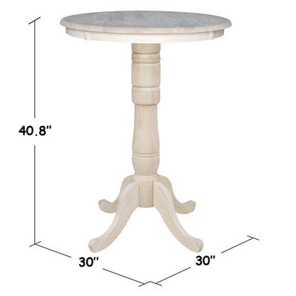 30" Round Top Pedestal Table - 34.9"H