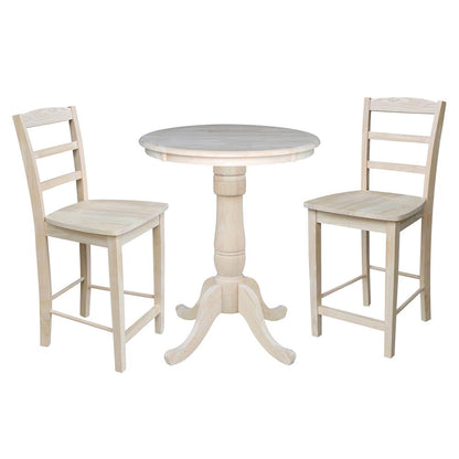 30" Round Top Pedestal Table - 34.9"H