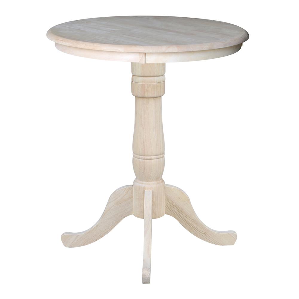30" Round Top Pedestal Table - 34.9"H