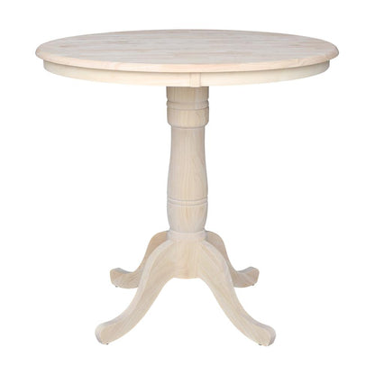 36" Round Top Pedestal Table - 34.9"H