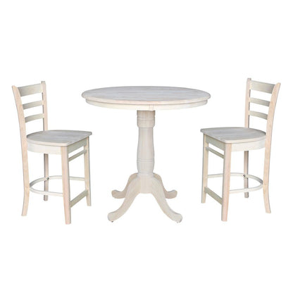 36" Round Top Pedestal Table - 34.9"H