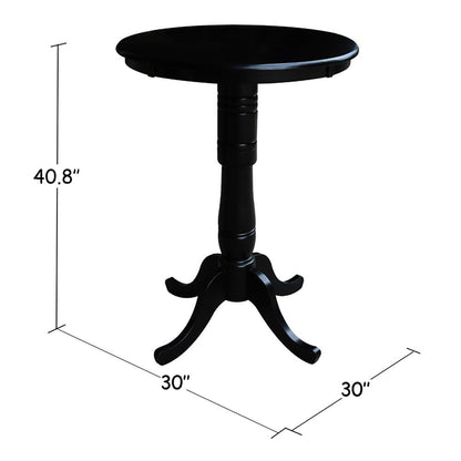 30" Round Top Pedestal Table - 34.9"H
