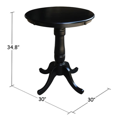 30" Round Top Pedestal Table - 34.9"H