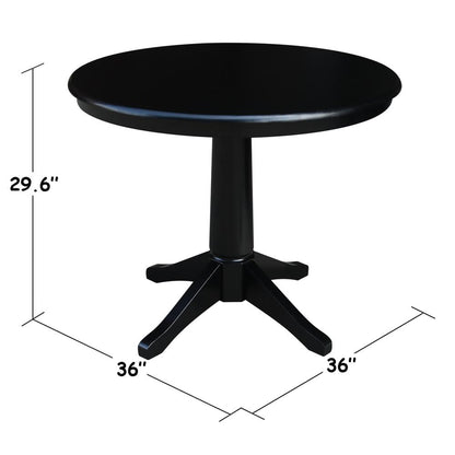 36" Round Top Pedestal Table - 28.9"H