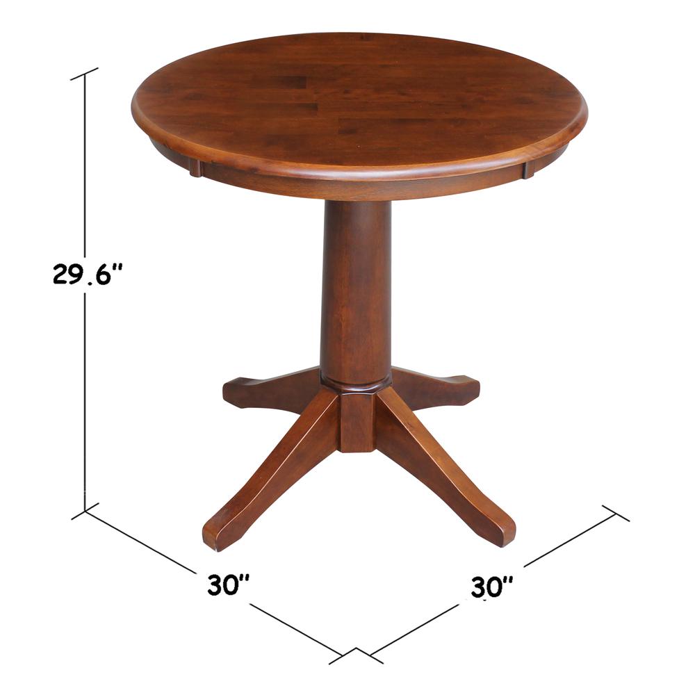30" Round Top Pedestal Table - 28.9"H