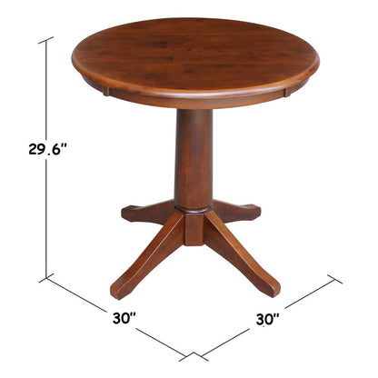 30" Round Top Pedestal Table - 28.9"H
