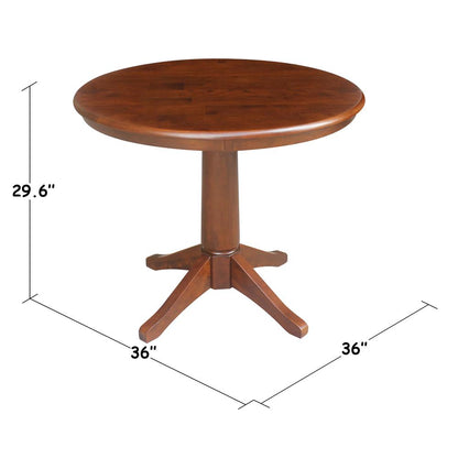 36" Round Top Pedestal Table - 28.9"H