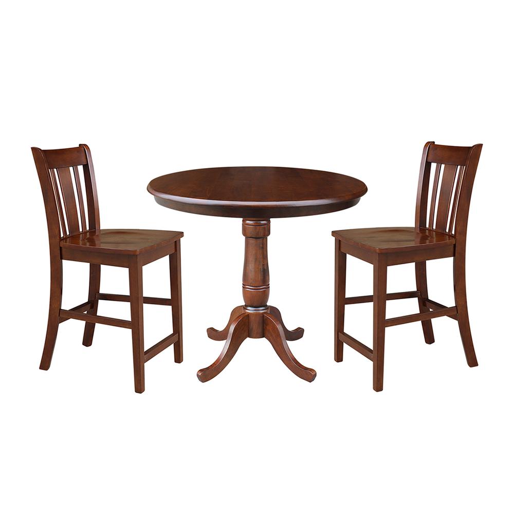 36" Round Top Pedestal Table - 34.9"H