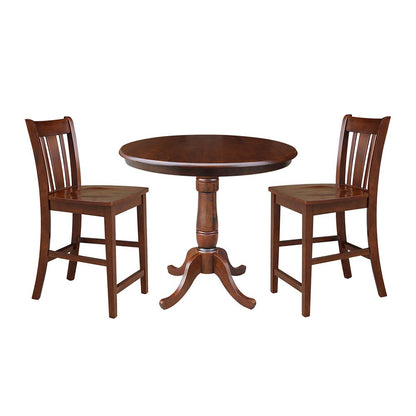 36" Round Top Pedestal Table - 34.9"H