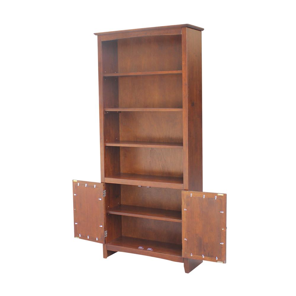 Shaker Bookcase - 72"H , Espresso