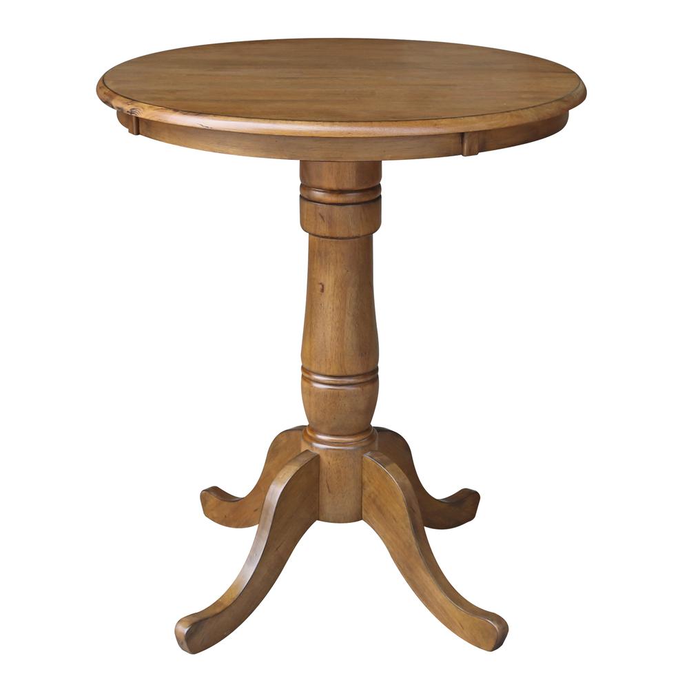 30" Round Top Pedestal Table - 34.9"H