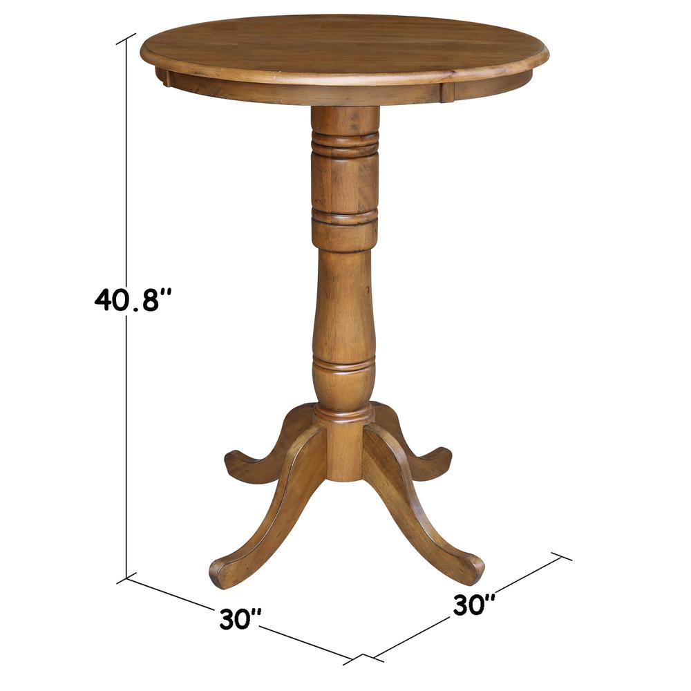 30" Round Top Pedestal Table - 34.9"H