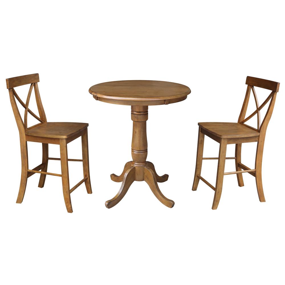 30" Round Top Pedestal Table - 34.9"H