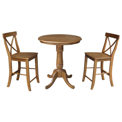 30" Round Top Pedestal Table - 34.9"H