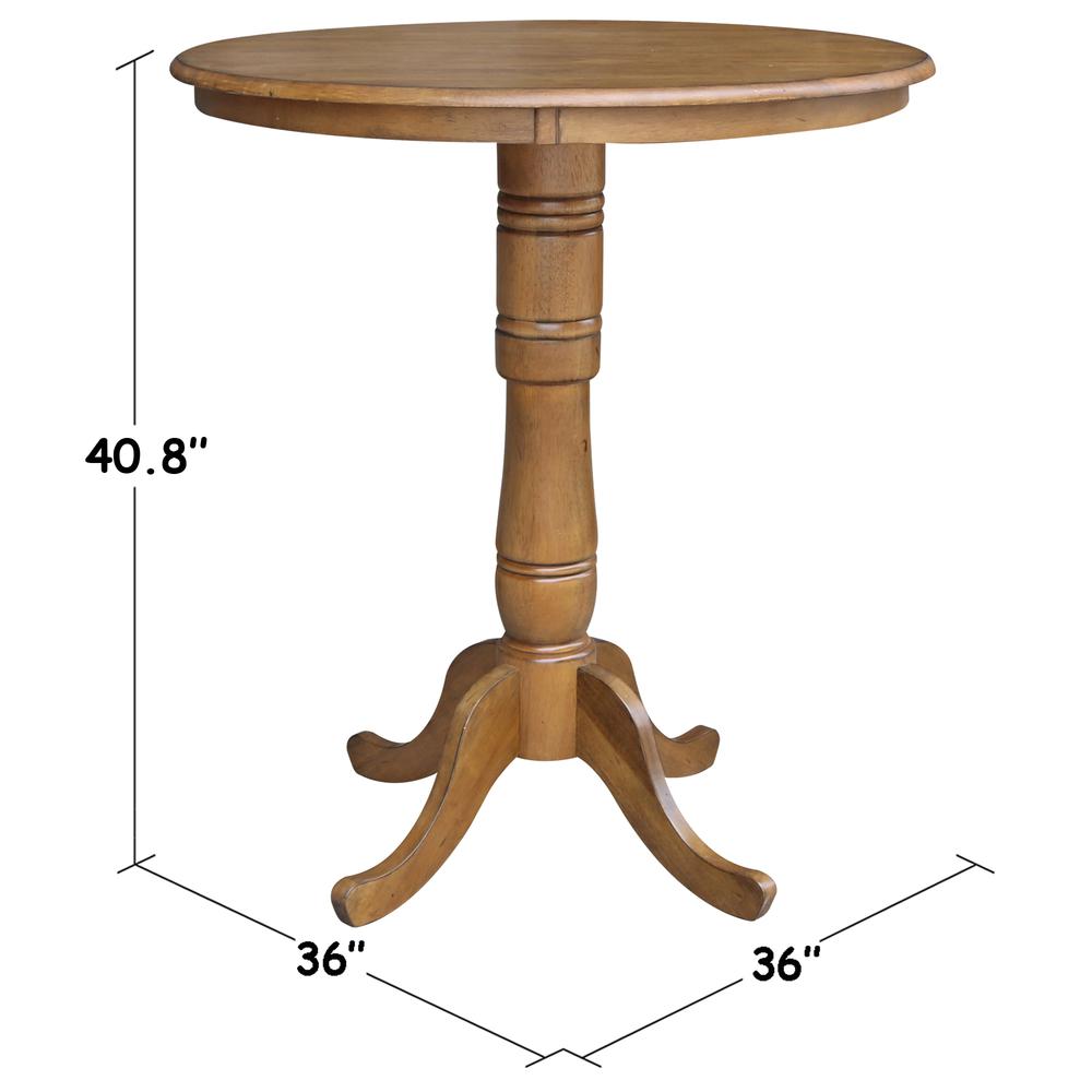 36" Round Top Pedestal Table - 34.9"H