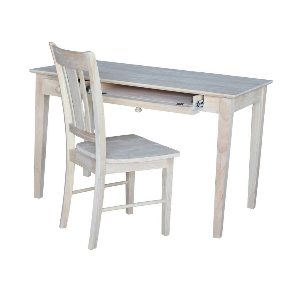 Desk With Chair, Unfinished