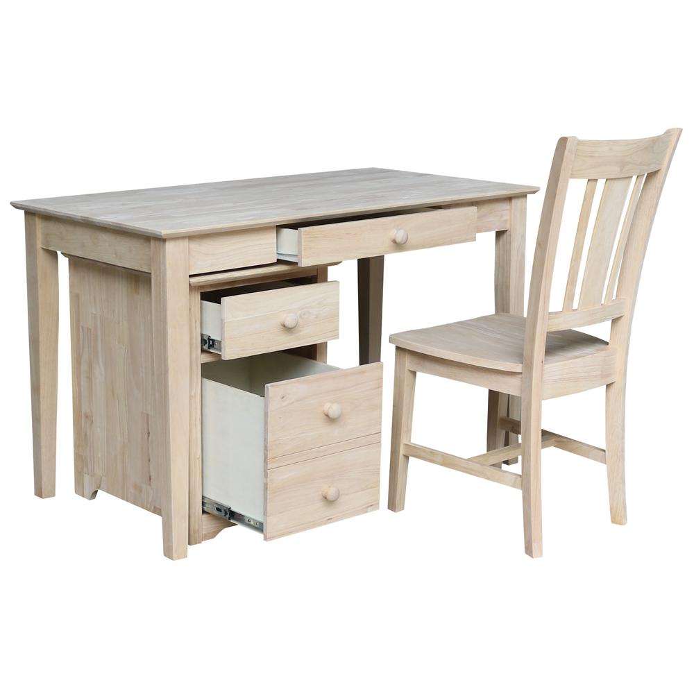 Two drawer File Cabinet with OF-41 desk, Unfinished