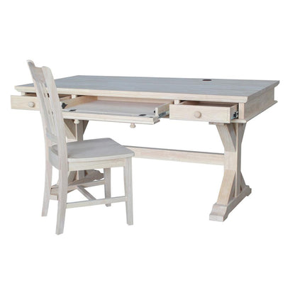 Executive Desk - With Canyon Base, Unfinished