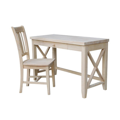 Hampton Desk With Chair, Unfinished