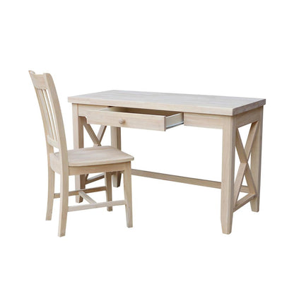 Hampton Desk With Chair, Unfinished