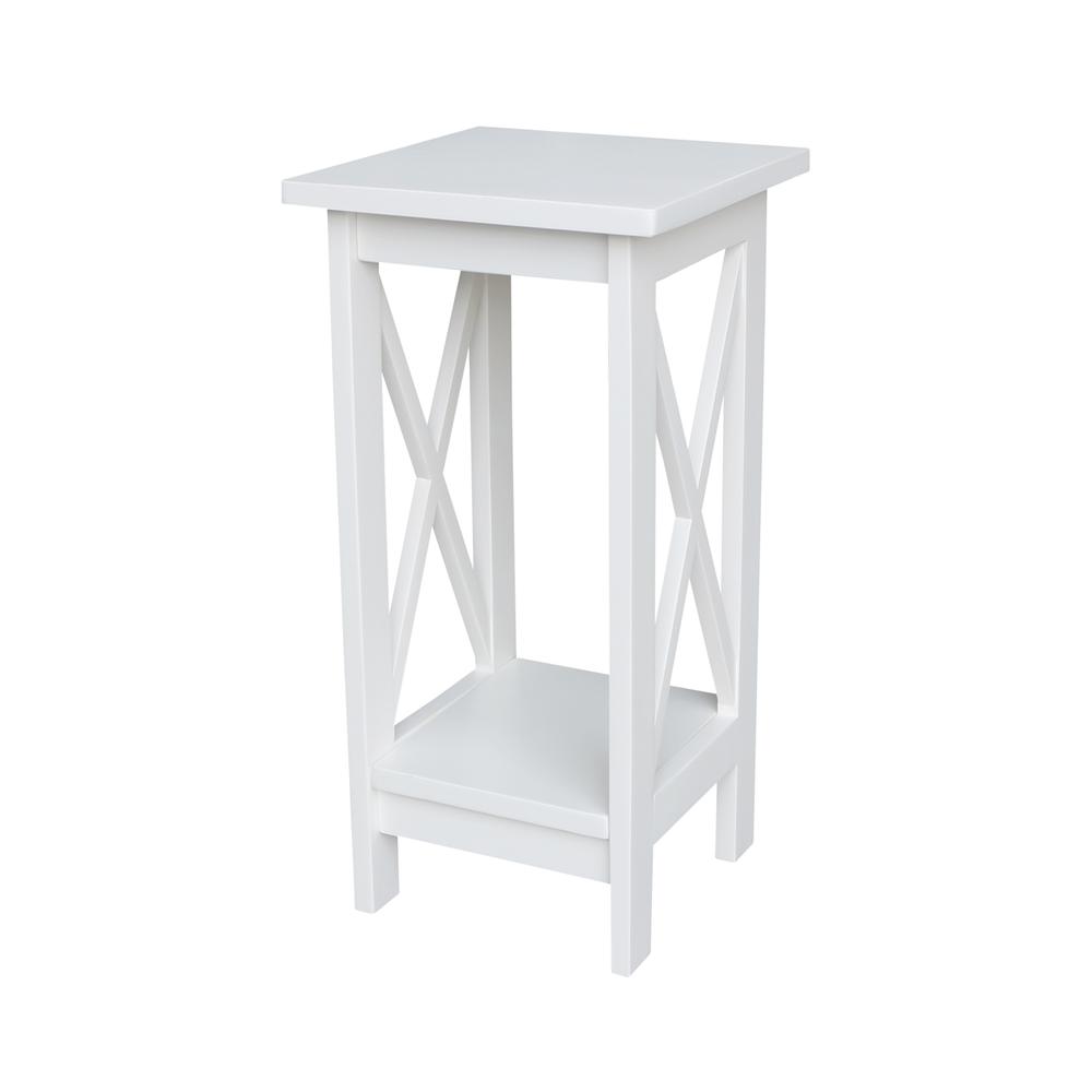 24" X-Sided Plant Stand , Snow White