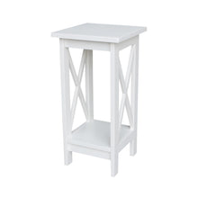 24" X-Sided Plant Stand , Snow White
