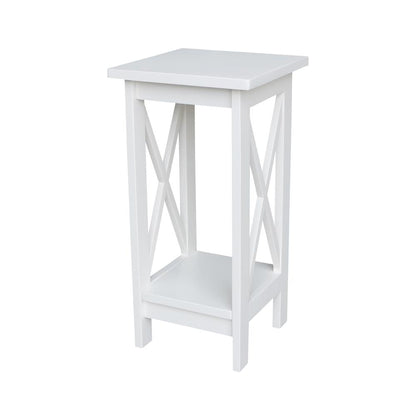 24" X-Sided Plant Stand , Snow White
