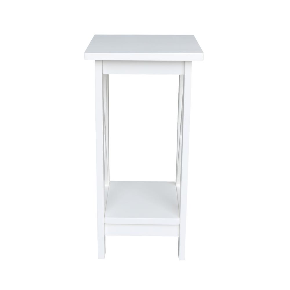 24" X-Sided Plant Stand , Snow White