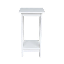 24" X-Sided Plant Stand , Snow White