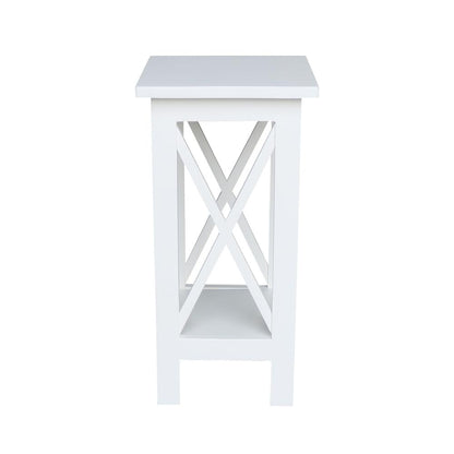 24" X-Sided Plant Stand , Snow White