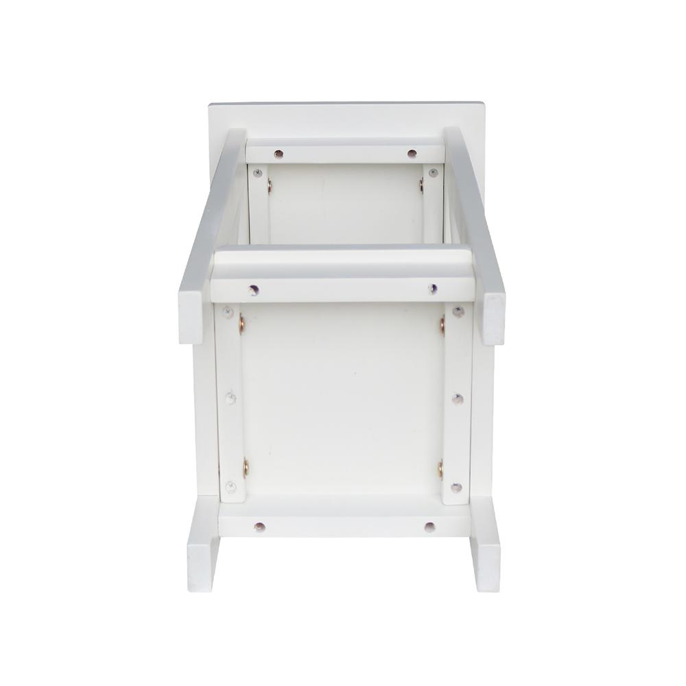 24" X-Sided Plant Stand , Snow White