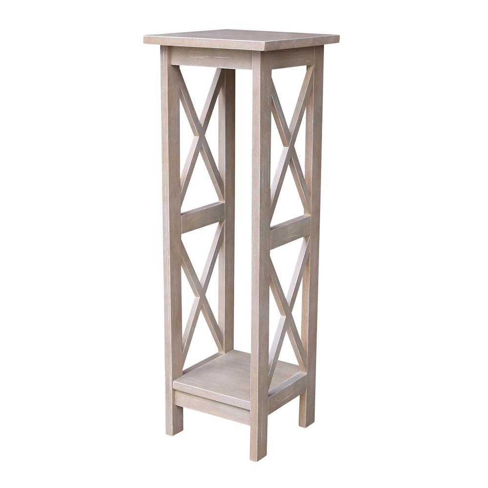 36" X-Sided Plant Stand , Washed Gray Taupe