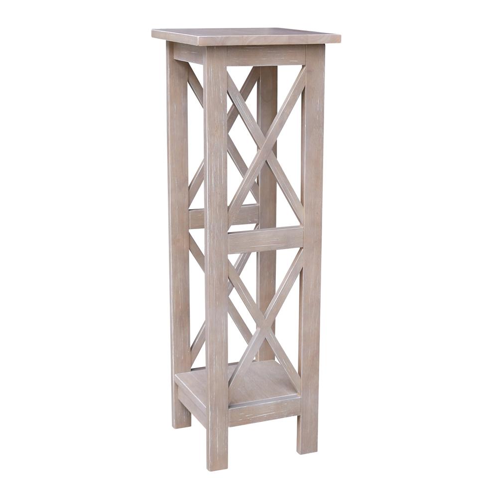 36" X-Sided Plant Stand , Washed Gray Taupe