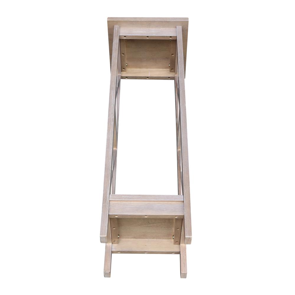 36" X-Sided Plant Stand , Washed Gray Taupe