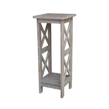 30" X-Sided Plant Stand , Washed Gray Taupe