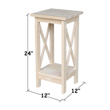 24" X-Sided Plant Stand , Ready to finish