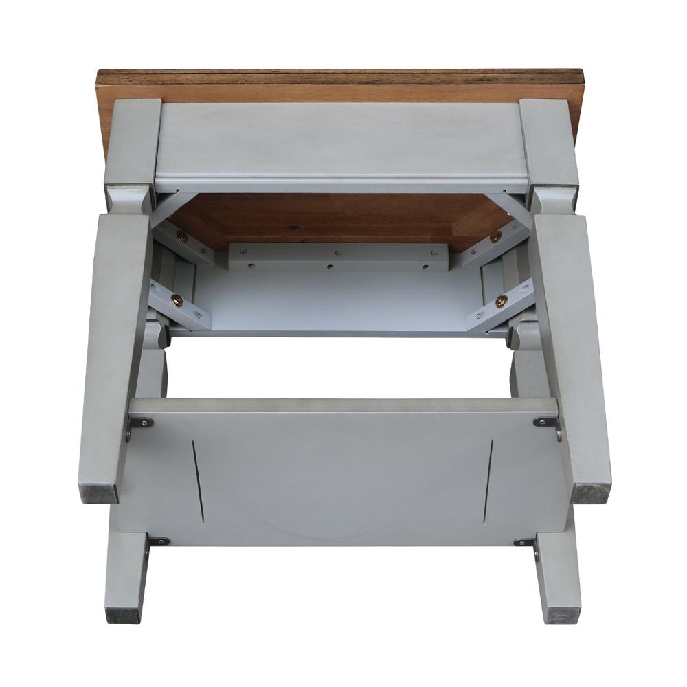 Vista Side Table, Hickory/Stone Finish, Hickory/Stone