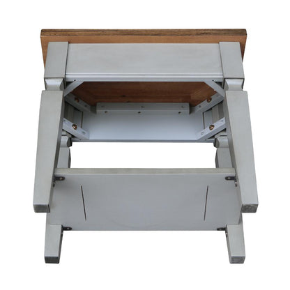 Vista Side Table, Hickory/Stone Finish, Hickory/Stone