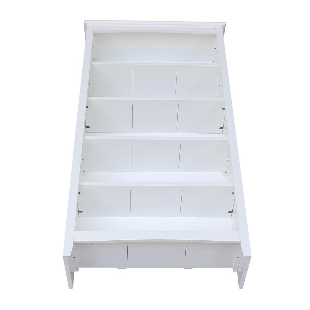 Shaker Bookcase - 60"H, White, White