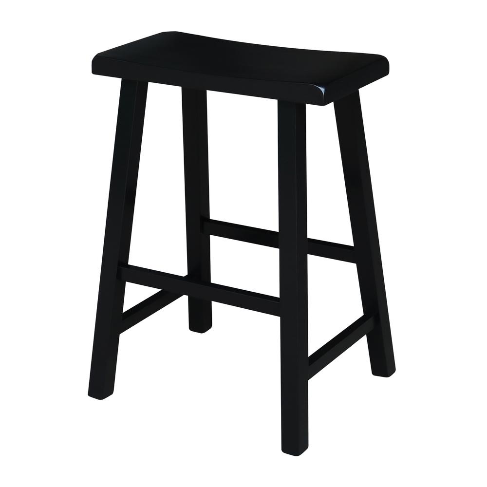 Saddle Seat Stool - 24", Black